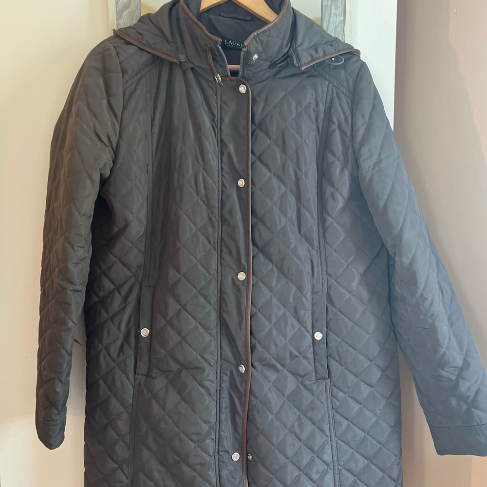 Lauren Ralph Lauren Brown Quilted Puffer Jacket